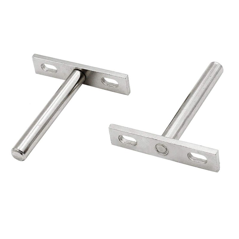 Luomorgo 4 Pcs 3 Inch Floating Shelf Bracket Blind Shelf Bracket Hidden Brackets for Floating Wood Shelves - Screws and Wall Plugs Included - Image 3